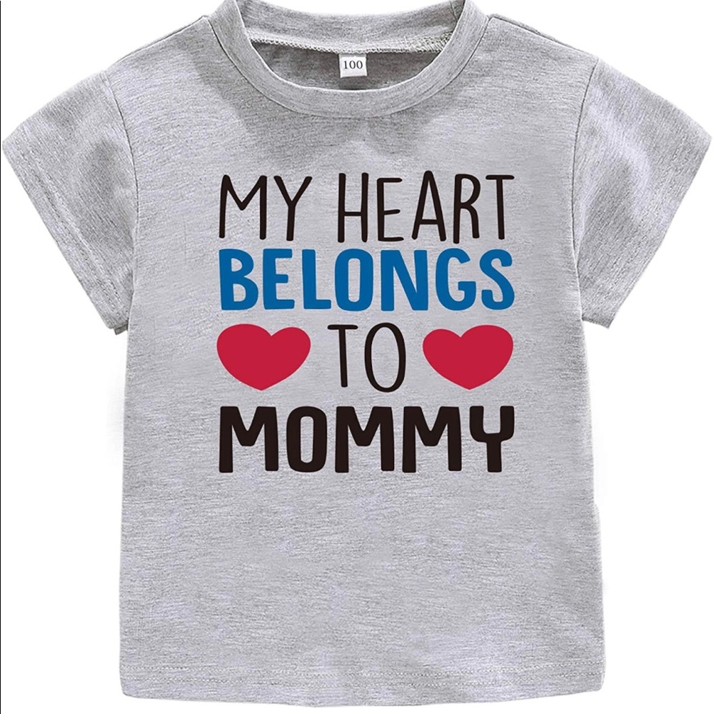 3/$25 My Heart Belongs To Mommy Graphic Tee Size 5-6